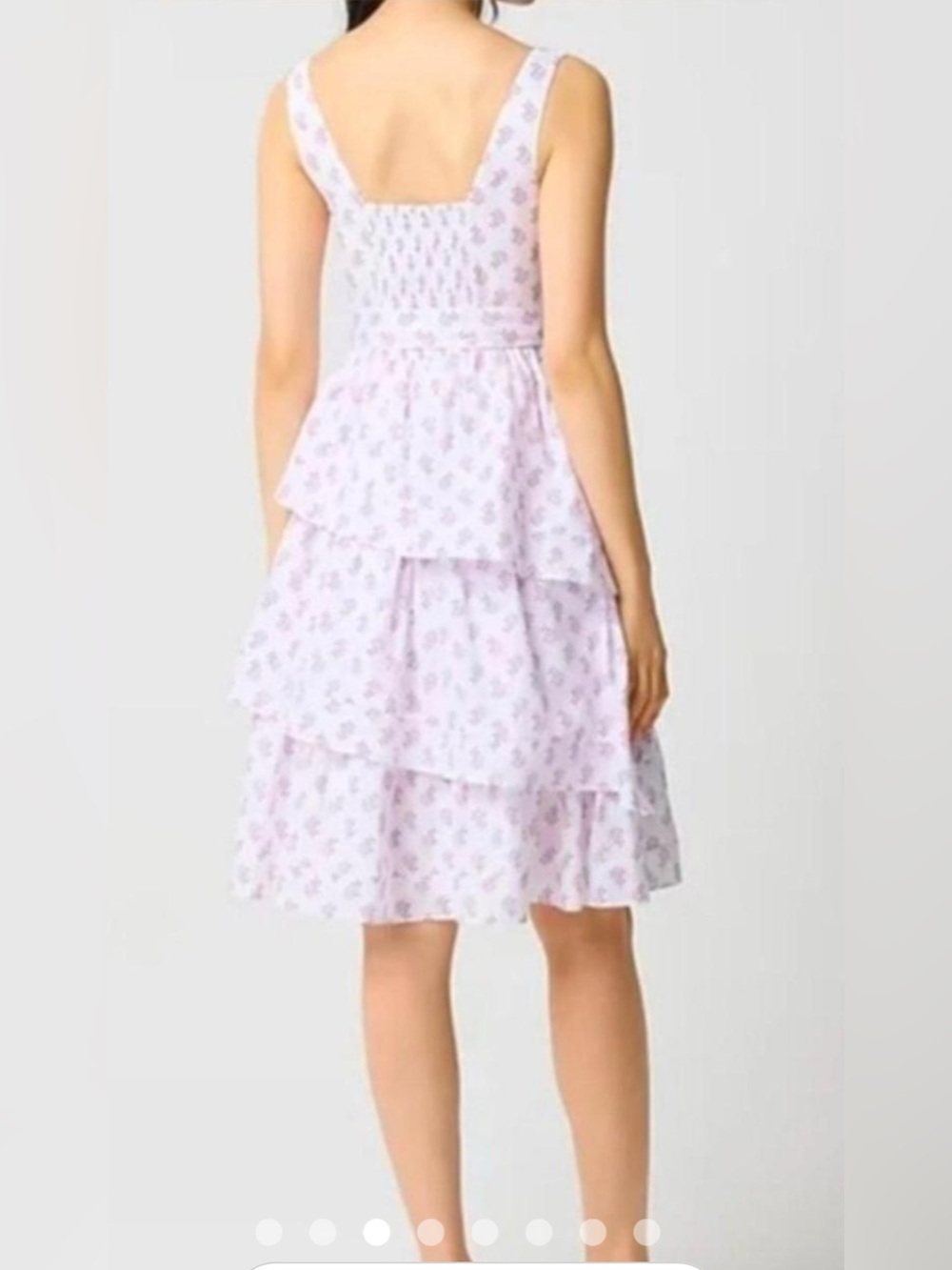 J. Crew Sleeveless Belted Tiered Floral Print Cotton size 6 - Picture 3 of 12